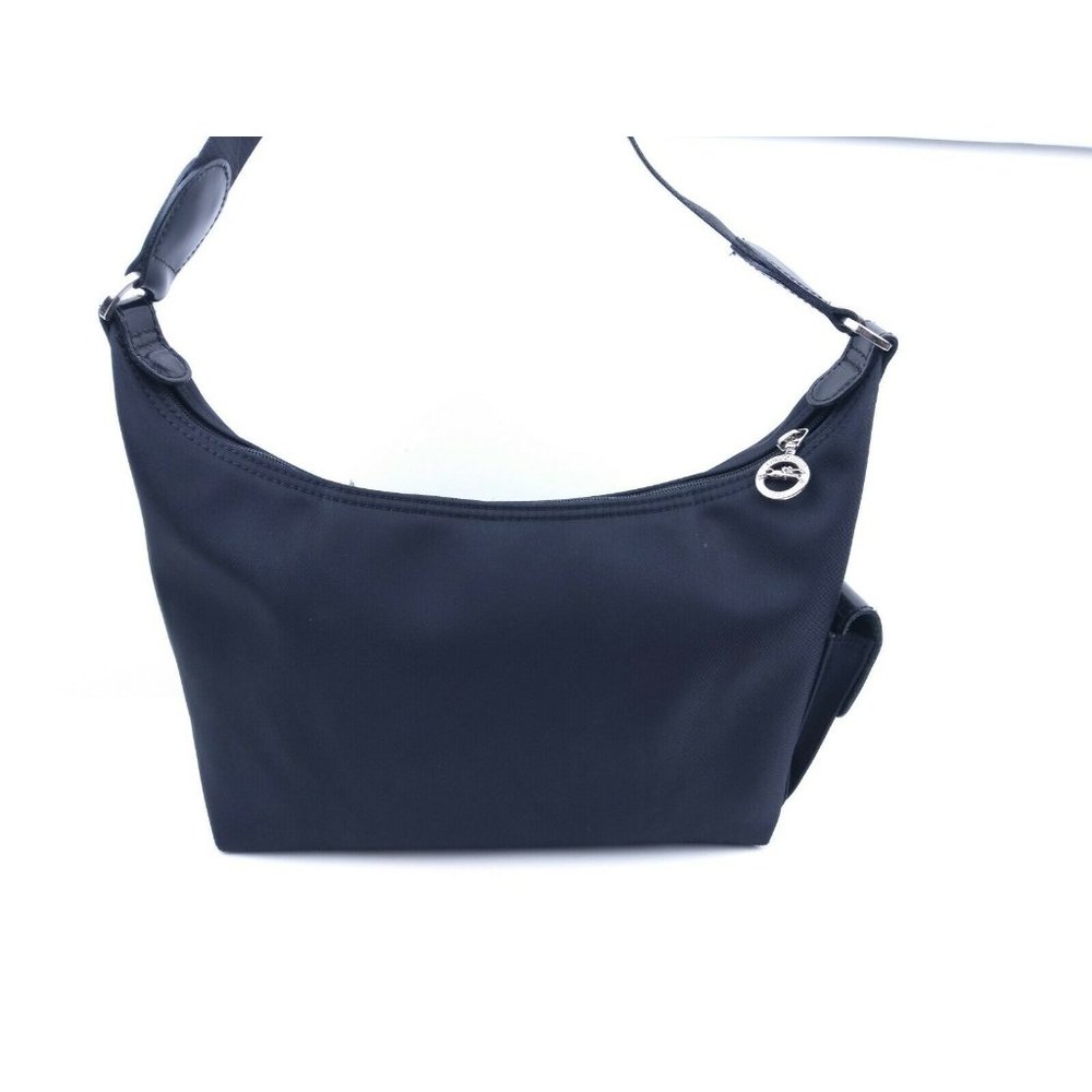 Longchamp Black Nylon Small Crescent Mini Hobo - Picture 4 of 12